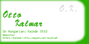 otto kalmar business card