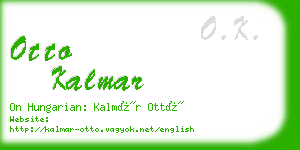 otto kalmar business card